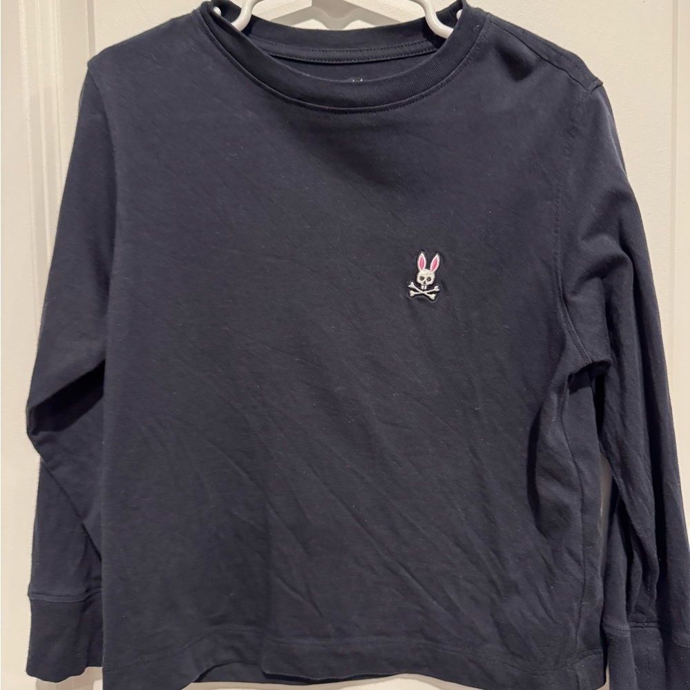 Psycho Bunny Kids Black Long Sleeve Shirt